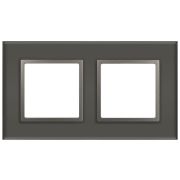 Рамка 2-м Elegance 14-5102-16 для розеток и выключателей стекло титан Эра Б0065835