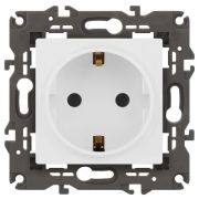 Розетка Elegance 14-2101-01М 16А 250В 2P+E Schuko матов. бел. Эра Б0065800