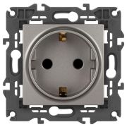 Розетка Elegance 14-2102-16 16А 250В 2P+E Schuko защ. шторки титан Эра Б0065806
