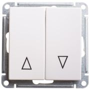 Выключатель для жалюзи 2-кл. СП W59 10А IP20 10AX с механич. блокировкой механизм бел. SE VS410-253-1-86