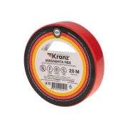 Изолента ПВХ 0.13х15 мм, 20 м, красная | KR-09-2604 | Kranz