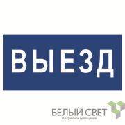 Знак безопасности BL-3015B.N11Выезд | a21258 | Белый свет