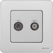 Inspiria Алюминий Розетка телевизионная TV/SAT «звезда» без рамки | 673882 | Legrand