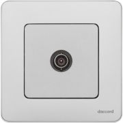 Inspiria Алюминий Розетка телевизионная TV проходная С/У 14 дБ 5-862 мГц без рамки | 673862 | Legrand