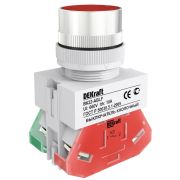 Выкл. кноп. ABLF 22 мм Цвет:КРАСНЫЙ 220В ВK-22  | 25014DEK | DEKraft