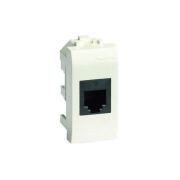 Компьютерная розетка RJ-45. кат.5E (экранированная. разъем AMP). слон. кость. 1мод. | 75647S | DKC