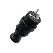 Вилка прямая каучуковая 230В, 2P+PE, 16A, IP44 Basic | RPS-011-16-230-44 | EKF