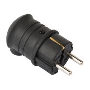 Вилка угловая каучуковая 230В 2P+PE 16A IP44 EKF PRO |  RPS-017-16-230-44-r |  EKF