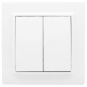 Выключатель 2-кл. СП проходной 10А белый Минск Basic | ERV10-027-10 | EKF