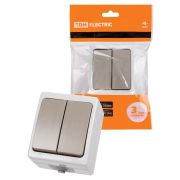 Выключатель 2-кл. открытой установки IP54 10А Вуокса  | SQ1803-0002 | TDM