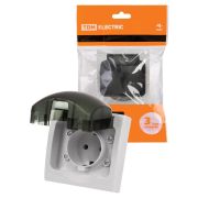 Розетка 2П+З скрытой установки IP54 16А Вуокса TDM | SQ1803-0108 | TDM