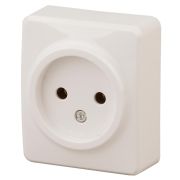 11-2201-02 Розетка без заземления без шторок, 16A-250В, IP20, ОУ, Эра Эксперт, Слоновая кость | Б0031552 | ЭРА