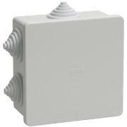 Коробка распределительная КМ41235 для о/п 85х85х40 мм IP44 (RAL7035, 6 гермовводов) | UKO11-085-085-040-K41-44 | IEK