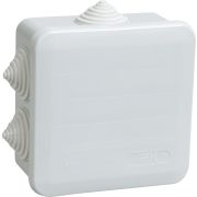 Коробка распределительная КМ41255 для о/п 100х100х50мм IP44 (RAL7035 6 гермовводов защелкивающаяся крышка) | UKOZ11-100-100-050-K41-44 | IEK
