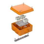 Коробка огнестойкая для о/п 40-0300-FR6.0-6 Е15-Е120 100х100х50 IP55  6p, 6.0 мм.кв.| 40-0300-FR6.0-6 | Промрукав