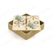 Коробка распределительная для о/п 100х100х29мм с клеммной колодкой ЗВИ-10 (2,5-6мм2) 6 клемм, IP40, цвет -СОСНА (42шт) | GE41219-11 | GREENEL