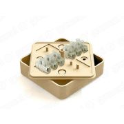 Коробка распределительная для о/п 75х75х20мм с клеммной колодкой ЗВИ-3 (1,0-2,5мм2) 6 клемм, IP40, цвет -СОСНА (100шт) | GE41212-11 | GREENEL