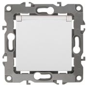 Розетка 12-2103-01 2P+E Schuko со шторками с крышкой, 16АХ-250В, белый (10/100/2800) |Б0014693 | ЭРА