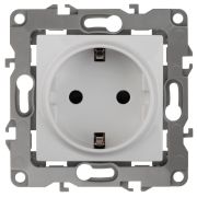 Розетка с заземлением 16A-250В IP20 винт Эра12 белый | Б0029236 | ЭРА