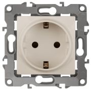Розетка с заземлением 16A-250В IP20 винт Эра12 слоновая кость | Б0029237 | ЭРА