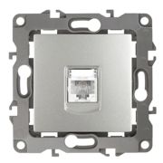 Розетка телефонная 12-3105-03 RJ11,  алюминий  |Б0014713 | ЭРА