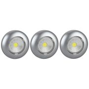 Светильник пушлайт (подсветка)  1хLED (COB) 3xAAA SB-504 Аврора серебристый (3 шт. в коробке) | Б0031043 | ЭРА