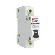 Выключатель автоматический однополюсный ВА 47-29 16А C 4,5кА Basic | mcb4729-1-16C | EKF