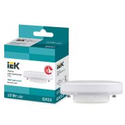 Лампа светодиодная LED 10Вт GX53 220В 4000К T75 таблетка | LLE-T80-10-230-40-GX53 | IEK