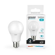 Лампа светодиодная LED 7Вт E27 220В 4100К Elementary A60 | 23227A | Gauss