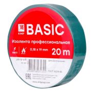 Изолента, класс А (профессиональная), 0.18х19мм, 20 метров, зеленая EKF Simple | plc-iz-a-g | EKF