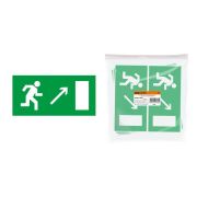 Знак Направление к эвакуационному выходу направо вверх 200х100мм  | SQ0817-0054 | TDM