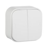 Quteo Белый Выключатель 2-клавишный 10А | 782202 | Legrand