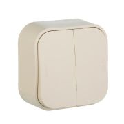 Quteo Слоновая кость Выключатель 2-клавишный 10А | 782232 | Legrand