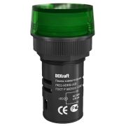 Лампа комм. ADDS 22 мм Цвет:ЗЕЛЕНЫЙ LED 220В ЛK-22 a | 25002DEK | DEKraft
