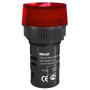 Лампа комм. ADDS 22 мм Цвет:КРАСНЫЙ LED 220В ЛK-22 a | 25003DEK | DEKraft