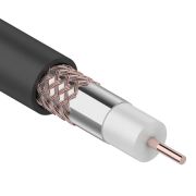 Кабель RG-6U+CU, (64%), 75 Ом, 100м., черный (OUTDOOR) | 01-2222 | REXANT