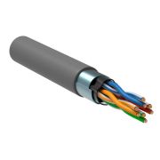 Кабель связи витая пара F/UTP, кат.5E 4x2х24AWG solid, LSZH, 305м, серый | LC1-C5E04-321 | ITK