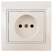 1-201-02 Intro Розетка 2P, 16А-250В, IP20, СУ, Plano, сл.кость | Б0027608 | Intro