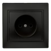 1-201-05 Intro Розетка 2P, 16А-250В, IP20, СУ, Plano, антрацит | Б0044566 | Intro