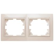 1-502-02 Intro Рамка на 2 поста гор., СУ, Plano, сл.кость | Б0027626 | Intro