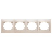 1-504-02 Intro Рамка на 4 поста гор., СУ, Plano, сл.кость | Б0027630 | Intro