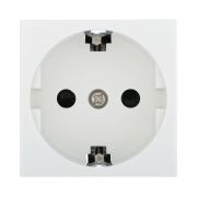 Розетка с з/к, со шторками глянцевая поверхность (белый) LK45 | 851104 | Ecoplast