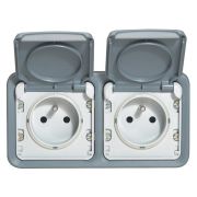 Plexo Серый Коробка 2-ая для наружного монтажа горизонтальная IP55 | 069672 | Legrand