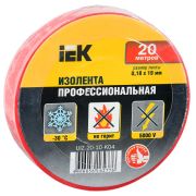 Изолента 0,18х19 мм красная 20 метров  | UIZ-20-10-K04 | IEK