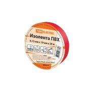 Изолента ПВХ 0,15х19мм Красная 20м  | SQ0526-0003 | TDM
