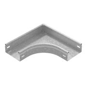 Угол плоский плавный 90 град. к лотку 200х50, толщ. 0,7 мм, Сендзимир цинк, 032025 | УПТП90-200х50-0,7-R100-СЦ |  Ostec