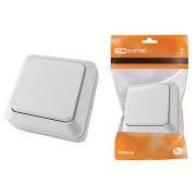 Выключатель 1-кл. открытой установки IP20 10А, белый Ладога  | SQ1801-0001 | TDM
