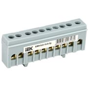 Шина L фаза в корпусном изоляторе на DIN-рейку ШНИ-6х9-10-К-Ср | YNN10-69-10KD-K02 | IEK