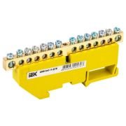 Шина PE земля на DIN-изоляторе ШНИ-6х9-14-Д-Ж | YNN10-69-14D-K05 | IEK