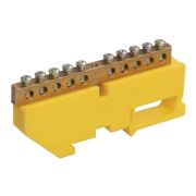 Шина PE земля на DIN-изоляторе ШНИ-6х9-16-Д-Ж | YNN10-69-16D-K05 | IEK